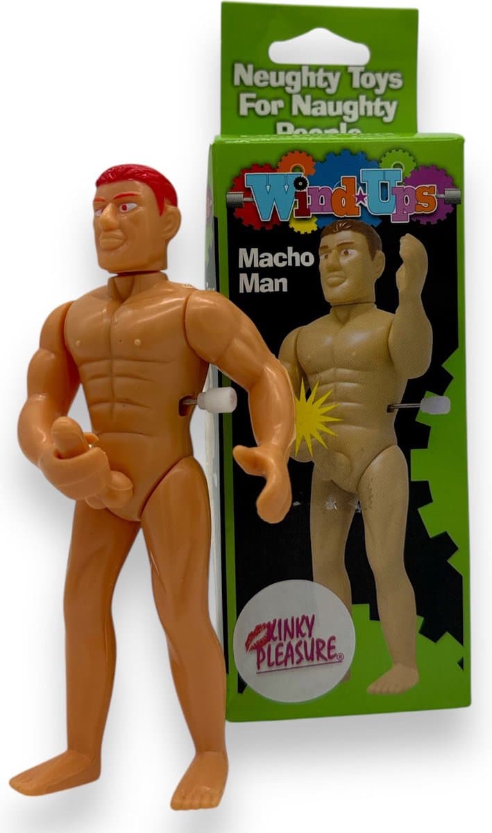 Wind-Up Macho Man – Het Ultieme Cadeau voor een Lachbui — afbeelding 1