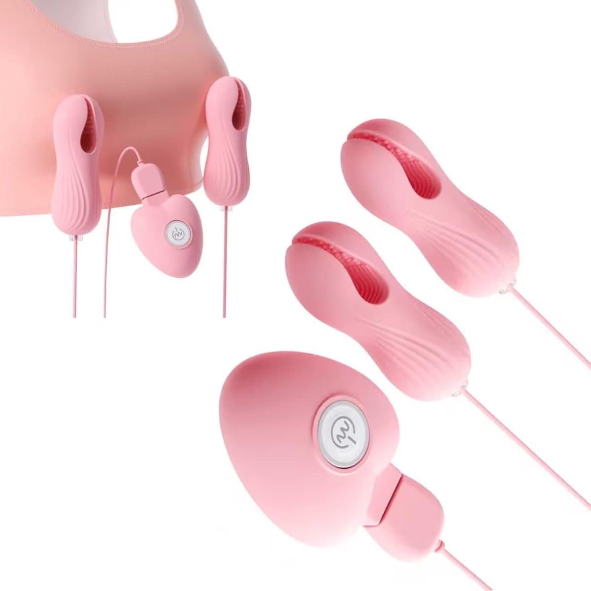 Oneay Vibrerende tepelklemmen, tepelspeeltjes, seksspeeltjes voor vrouwen, siliconen tepelvibrators, op afstand bedienbare hulpmiddelen voor vrouwelijk genot, seksspeeltjes voor stellen. — afbeelding 1