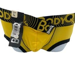 BodyQ Sexy Heren Boxershort – Geel/Zwart – Erotische Herenlingerie – Maat L