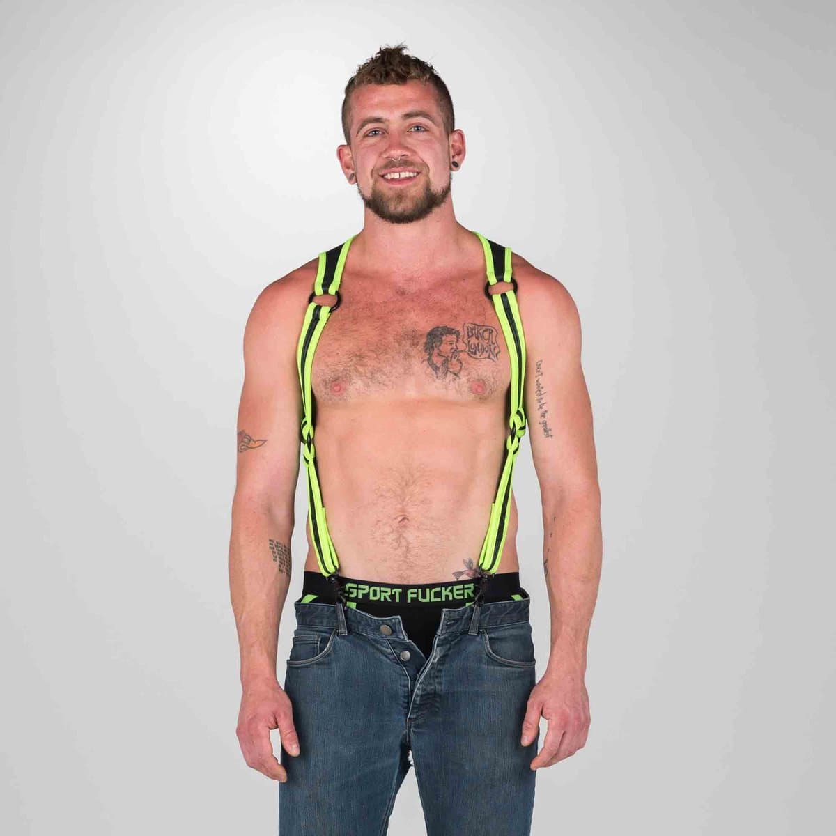 665 Neoprene - Riemenbody - Bretels Heckler Harness - Zwart/Groen - Maat L/XL — afbeelding 1