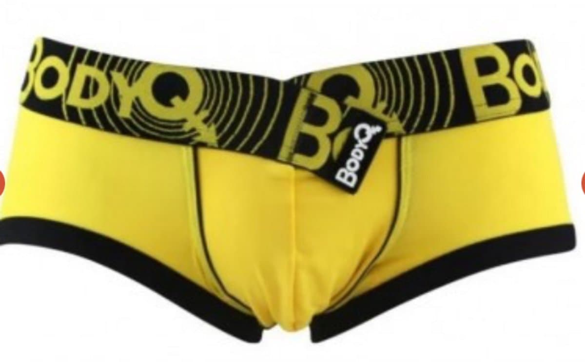 BodyQ Sexy Heren Boxershort – Geel & Zwart – Erotische Herenlingerie – Maat XL — afbeelding 1