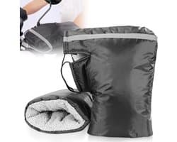 Handschoenen - Motorstuurhandschoenen - Fietshandschoenen - Warme handschoenen - Winterhandschoenen - Winddichte en warme winterhandschoenen - voor heren en dames - met reflecterende strips - handwarmers - voor de winter - motorhandschoenen - zwart