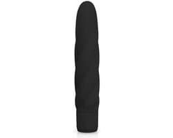EasyToys - Gedraaide Siliconen Vibrator - Waterproof - 19,3 cm - Vibrators voor Vrouwen en Mannen - Sex Toys voor Vrouwen - Vibrators - Clitoris Stimulator - Zwart