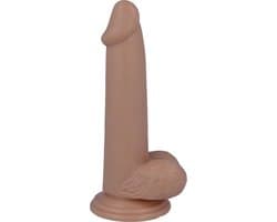 Mr. Intense - dildo - dildo vibrator - dildo vrouwen - dildo mannen - dildo anaal - dildo xxl - beige - flexibel - 18cm Ø 3,4cm / sex / erotiek toys