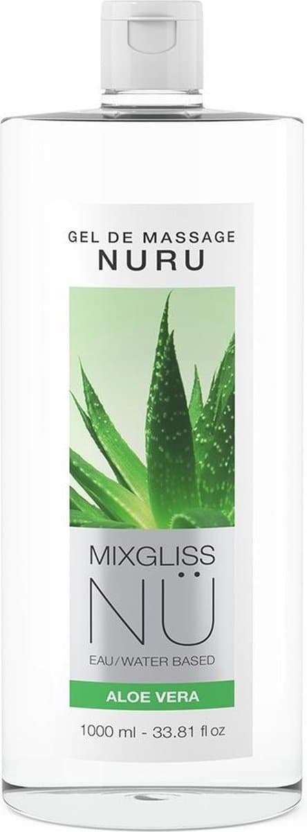 Mixgliss - NU Aloe Vera - 2-in-1 Massagegel en Glijmiddel op Waterbasis 1.000 ml — afbeelding 1