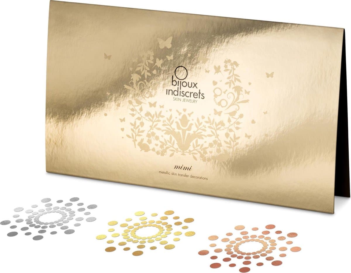 Bijoux Indiscrets Mimi Tijdelijke Tattoo 3 Sets - Goud - Zilver - Brons — afbeelding 1