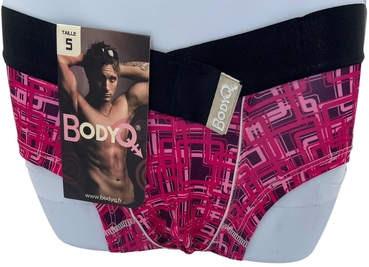BodyQ Men's Underwear Boxer - 2 Kleuren Roze & Zwarte Band - XS - Sexy Lingerie voor Mannen — afbeelding 1