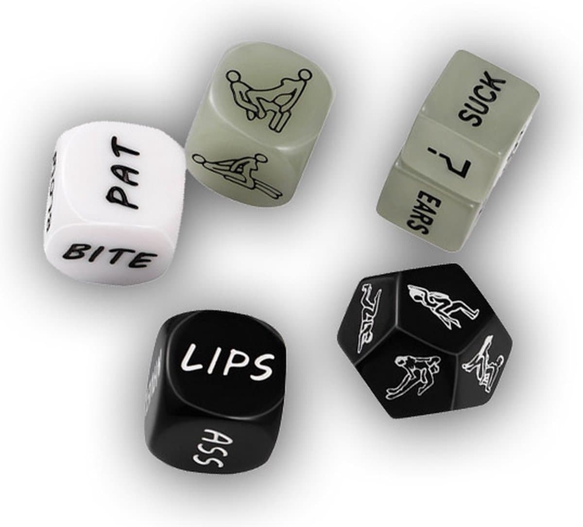 Sex dobbelstenen spel 6 stuks — afbeelding 1