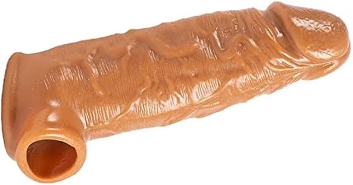 Erodit® Realistische penis condoom sleeve met cockring, sleeve verlenging condoom, vertraging van ejaculatie, harde erectie, verbetering van het uithoudingsvermogen, seksspeeltje voor mannen, Erotiek voor Mannen, Koppels — afbeelding 1