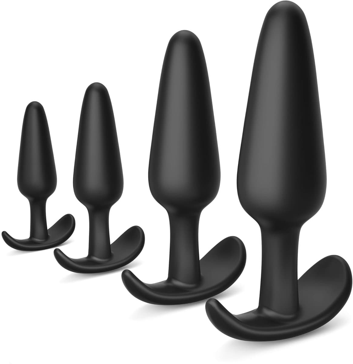 Lzwintrading - Buttplug Set - 4 Delige Siliconen Buttplugs Set voor Mannen en Vrouwen - Sex Toys voor Koppels - Anale Speeltjes - Anaal Dildo - Anale Plug - Ø2,1cm Ø2.4cm Ø3.1cm Ø4.0cm — afbeelding 1