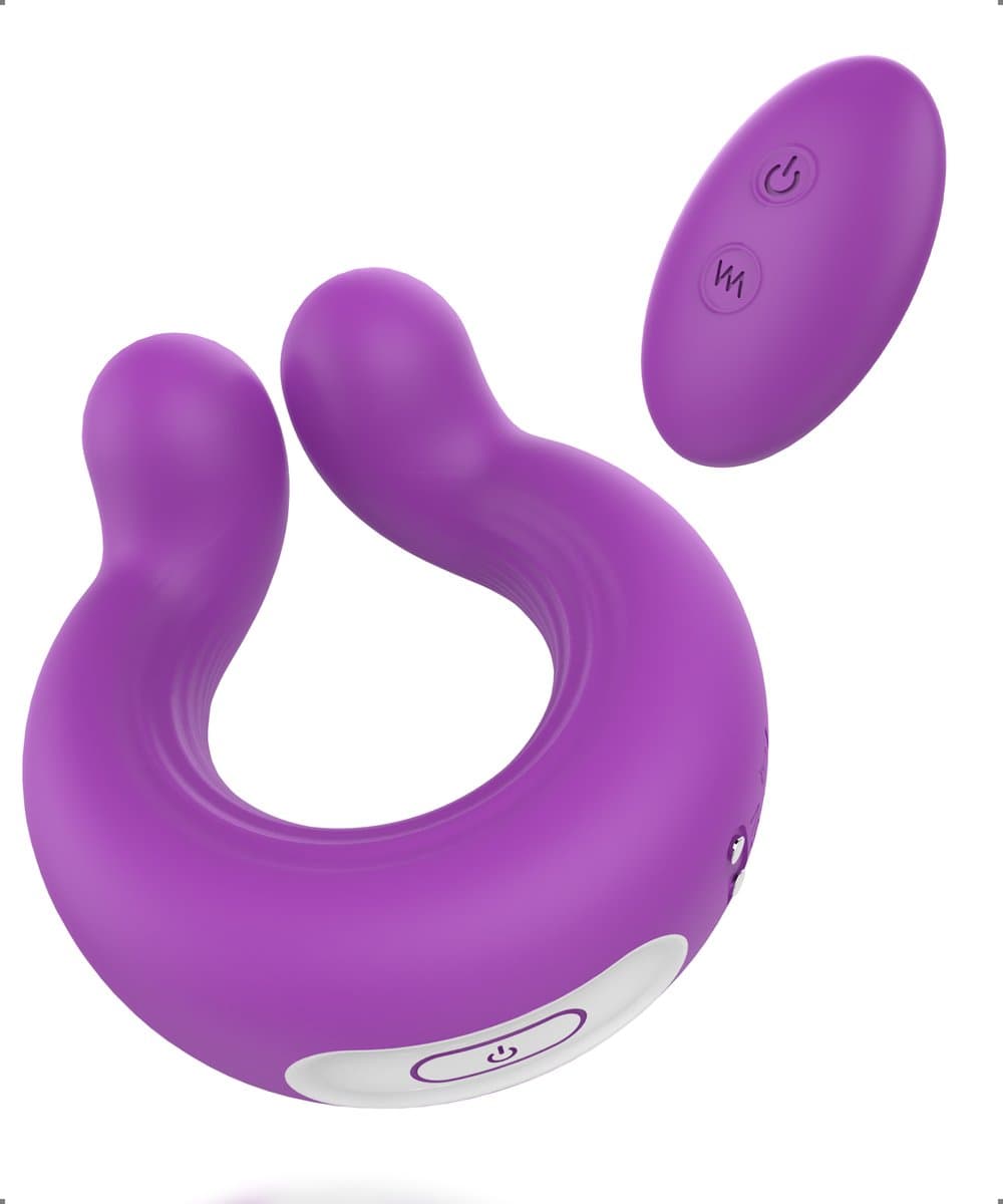 Cockring Vibrerend met Afstandsbediening - Sex Toys voor Koppels - Koppel Vibrator - Paars — afbeelding 1