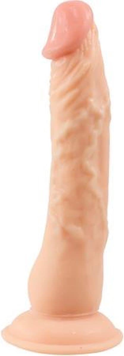 You2Toys – European Lover Dildo met Stevige Zuignap voor de Harde Solo Aanpak Licht Flexibel – 23 cm – beigeig — afbeelding 1