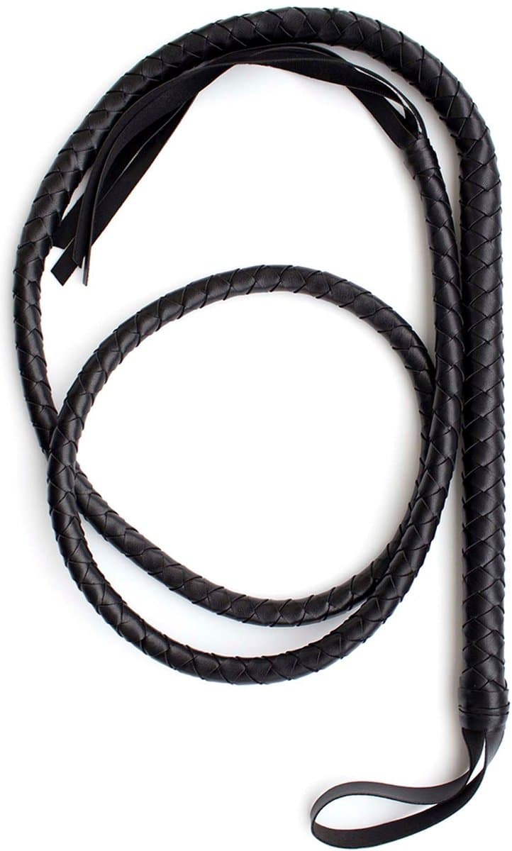 Smart Moves - Lange Zweep - Singletail - Bullwhip - PVC - 200 cm - Zwart — afbeelding 1