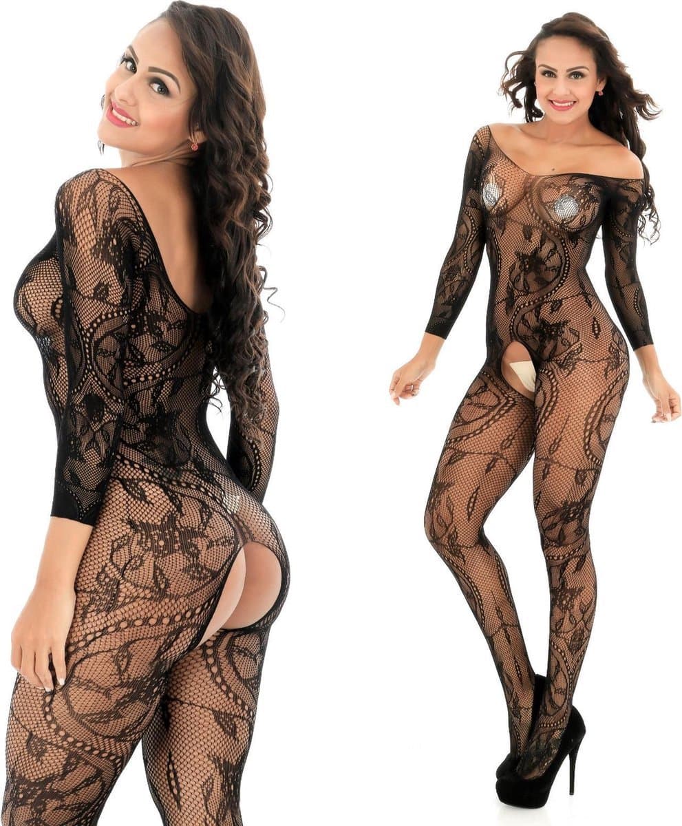Prachtige nieuwe design Sexy open Bodystocking, Erotische Body Panty, Sexy Catsuit met Open Kruisje.Ook voor Cadeau — afbeelding 1