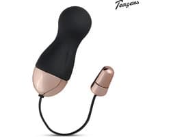 Teazers - Glad Vibratie Eitje - Oplaadbaar - Sex Toys voor Vrouwen - Vibrators voor Vrouwen - Vibratie Ei met Afstandsbediening - Sex Toys voor Koppels - Zwart/Roségoud