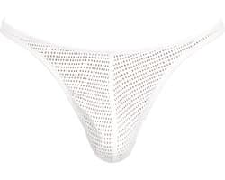 Barcode Berlin Thong Lor White - MAAT XL - Erotisch Heren Ondergoed - String voor Man - Sexy mannen String