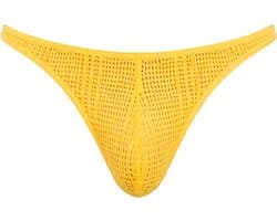 Barcode Berlin Thong Gor Yellow - MAAT M - Erotisch Heren Ondergoed - String voor Man - Sexy mannen String