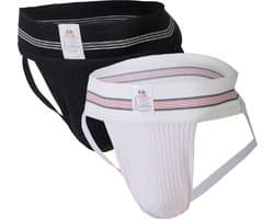 MM Sports The Original No. 10 Jockstrap 3 inch Multipack 1x Black + 1x White - MAAT M - Heren Ondergoed - Jockstrap voor Man - Mannen Jock