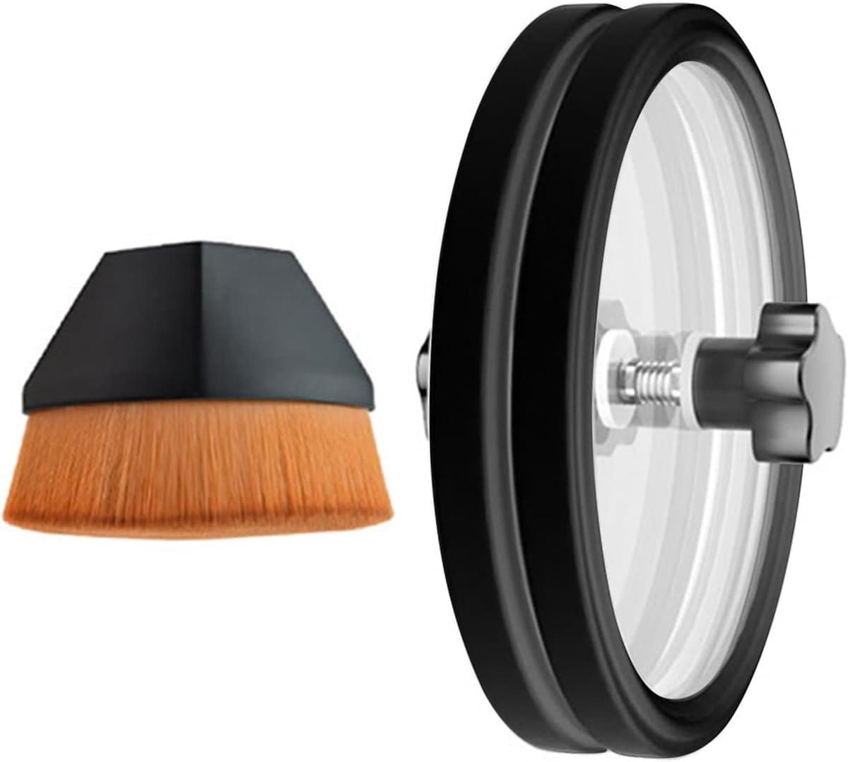 Vinyl Label Reiniger - Platen Reinigingsset - Muziek Collectie Onderhoud - Dubbelzijdig Waterdicht Ontwerp - 11.7 cm Diameter - Zwart — afbeelding 1