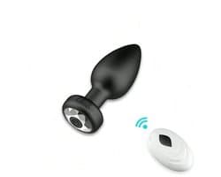 Oneay Vibrerende Anale Plug met Afstandsbediening – Prostaat Massager voor Mannen & Vrouwen – 10 Vibratiestanden – Draadloos Seksspeeltje – Kleine Buttplug voor Beginners – Stil & Waterbestendig – Zwart