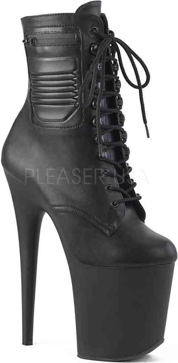 Pleaser - FLAMINGO-1020PK Plateau Laarzen, Paaldans schoenen - Paaldans schoenen - 40 Shoes - Zwart — afbeelding 1