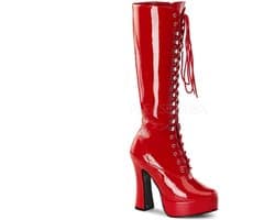Pleaser - ELECTRA2020 Kniehoge laarzen - US 15 - 46 Shoes - Rood