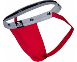 MM Sports The Original Swimmer/Jogger Jockstrap 1 inch Red - MAAT M - Heren Ondergoed - Jockstrap voor Man - Mannen Jock