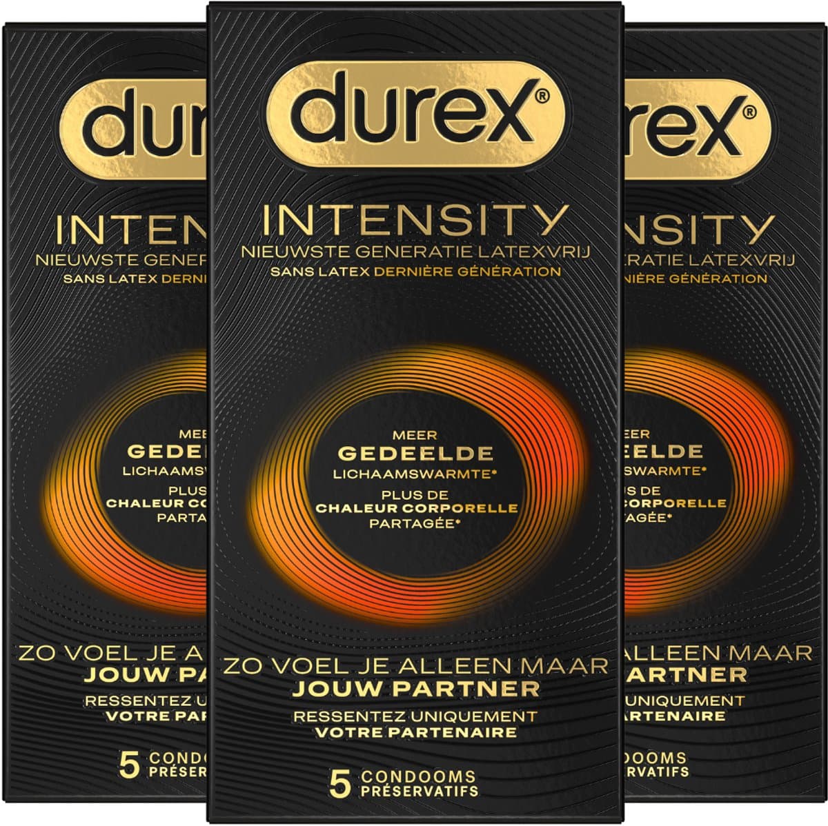 Durex Condooms Intensity 5st - 3 Stuks - Voordeelverpakking — afbeelding 1