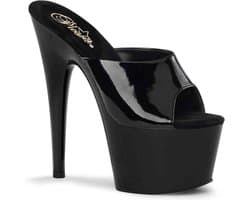 Pleaser - ADORE-701 Muiltjes - Paaldans schoenen - 42 Shoes - Zwart