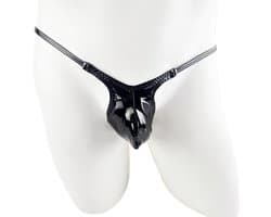 BamBella ® - String - Maat S/M - Zwart SM kleding BDSM erotische heren kleding ondergoed lingerie onderbroek zwart