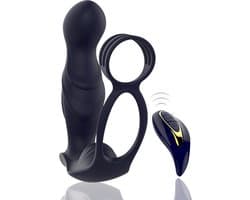 Toys Hub® Prostaat Vibrator PRO met Afstandsbediening - 11 Vibraties – Dubbele Stimulatie - Anaal Dildo - Plug - Stimulator - Massager met Cockring - Prostaat Dildo - Vibrators voor Mannen - Sex Toys Couples & Koppels
