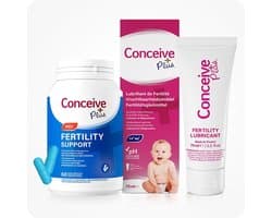 Conceive Plus Bundel Vruchtbaarheid Ondersteuning voor Mannen 60 Capsules + Vruchtbaarheid Glijmiddel 75 ml