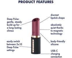 Satisfyer Pro 2 Kiss – Lipstick Vibrator met 3D Air Pulse Technologie - Zwart