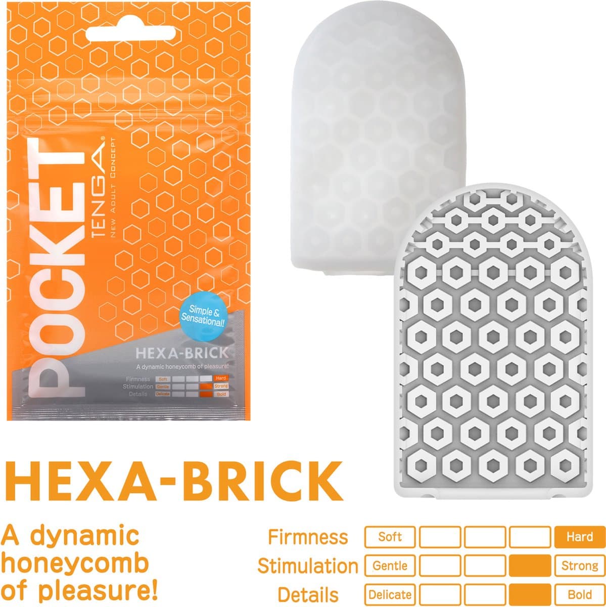 Tenga - Pocket Stroker Hexa-Brick — afbeelding 1