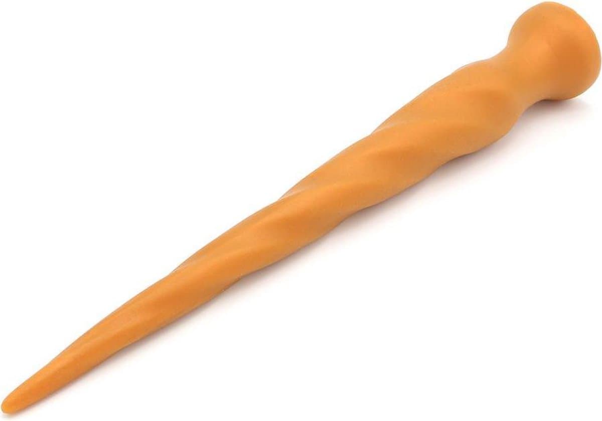 Gold Play - Extra Lange Anaal Dildo - Zachte Siliconen - Twist - Maat S — afbeelding 1