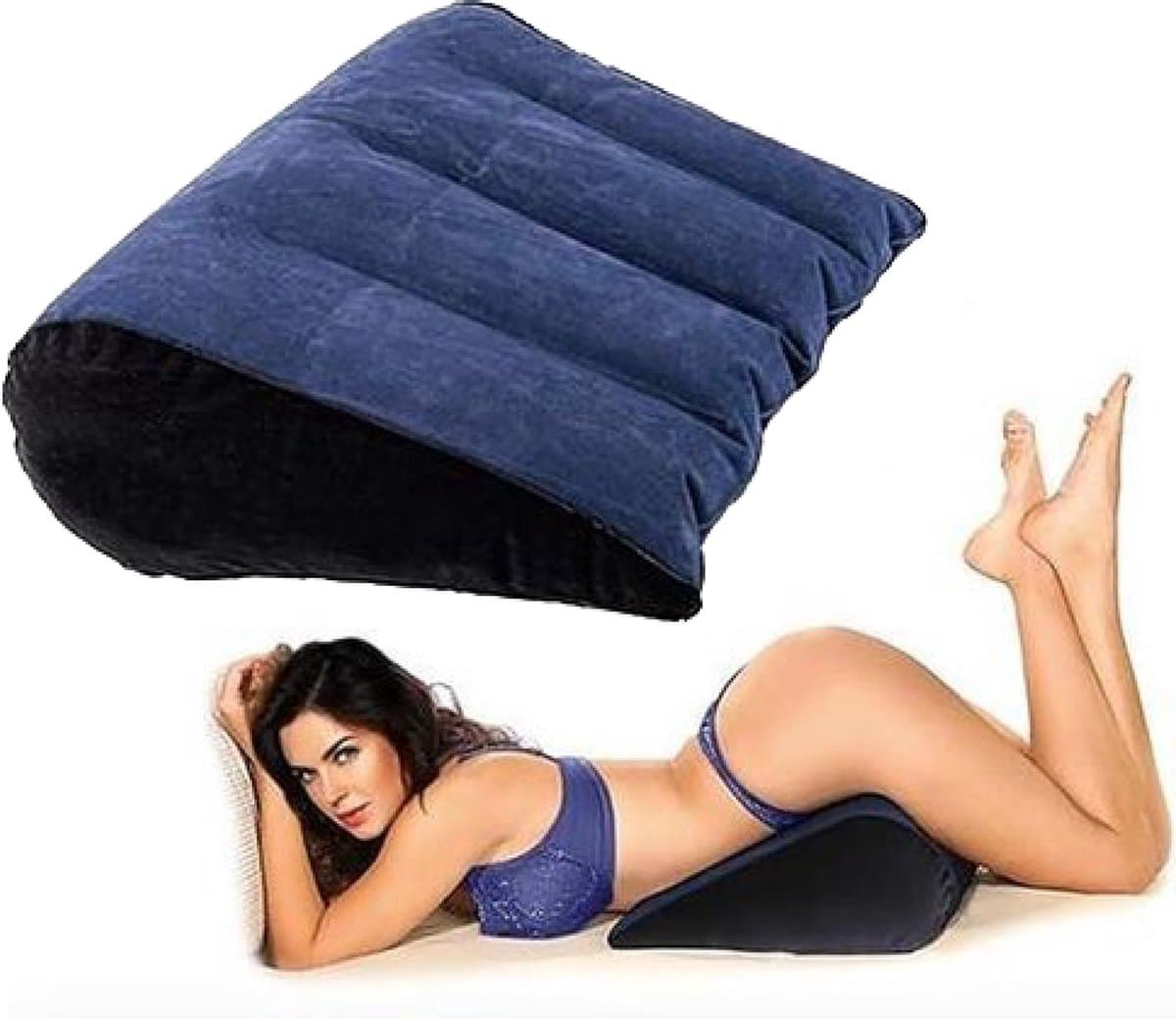 Seks kussen - Inclusief Pomp - Opblaasbaar - Seksmeubel - Voor vrouwen & mannen - Intensere seks standjes - Discreet verpakt - — afbeelding 1