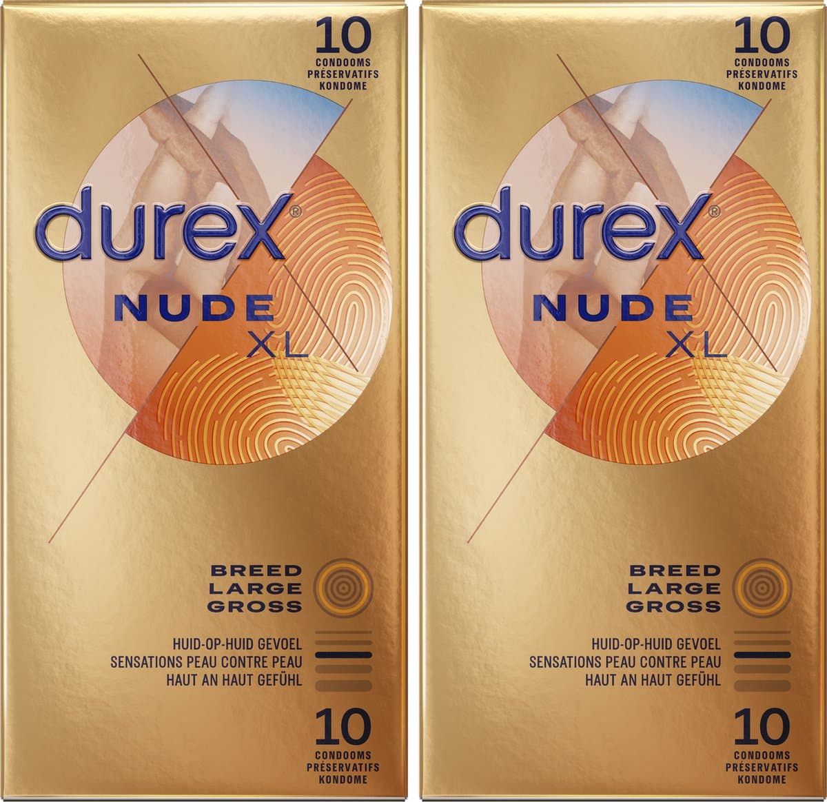 Durex - Condooms - Nude XL - 10st x2 — afbeelding 1