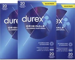 Durex Condooms - Classic Natural 20st x3 - Voordeelverpakking