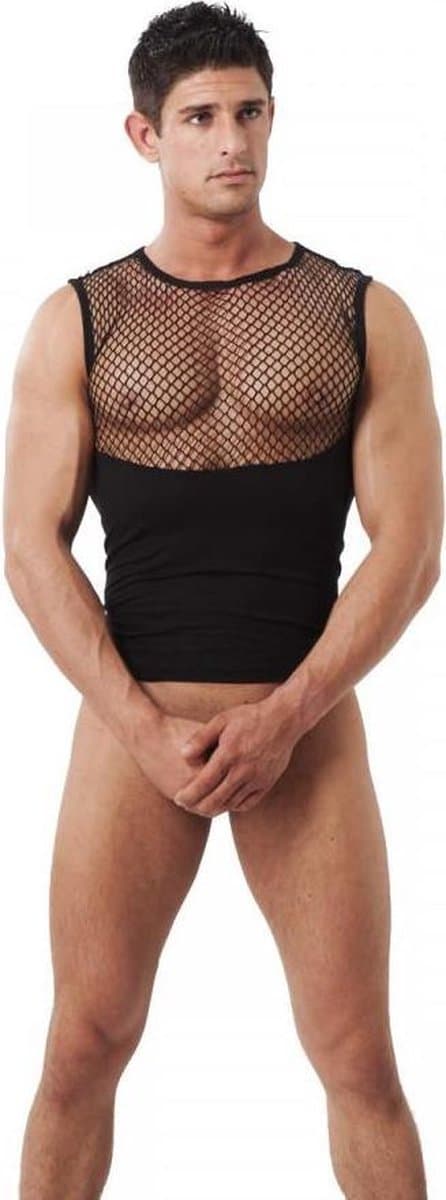 Amorable - Sexy Herenshirt - Fetish Party - Visnet details - maat S/M — afbeelding 1