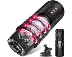 Jespro automatische Blowjob Simulator - 14 standen - Masturbator voor man - Voor mannen elektrisch - Verwarming - Sex toys - Penis vibrator - Vagina - Pocket pussy