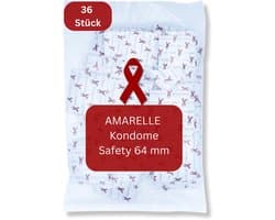 Amarelle Safety Red Ribbon condooms - maat 64 (36 condooms)