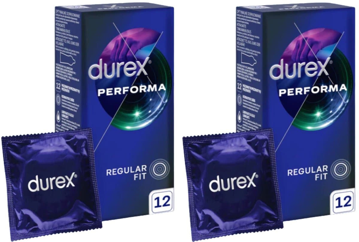 Durex Condooms - Performa - Extended Pleasure - 24 Stuks (2x12 stuks) - Discreet Verzonden - Met Kwantumkorting — afbeelding 1
