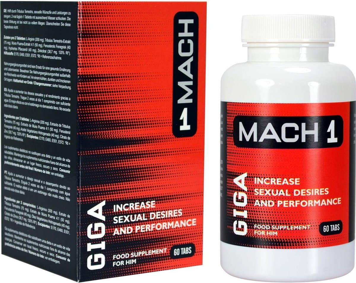 Mach 1 - Giga - Penisvergroting - 60 tabletten — afbeelding 1