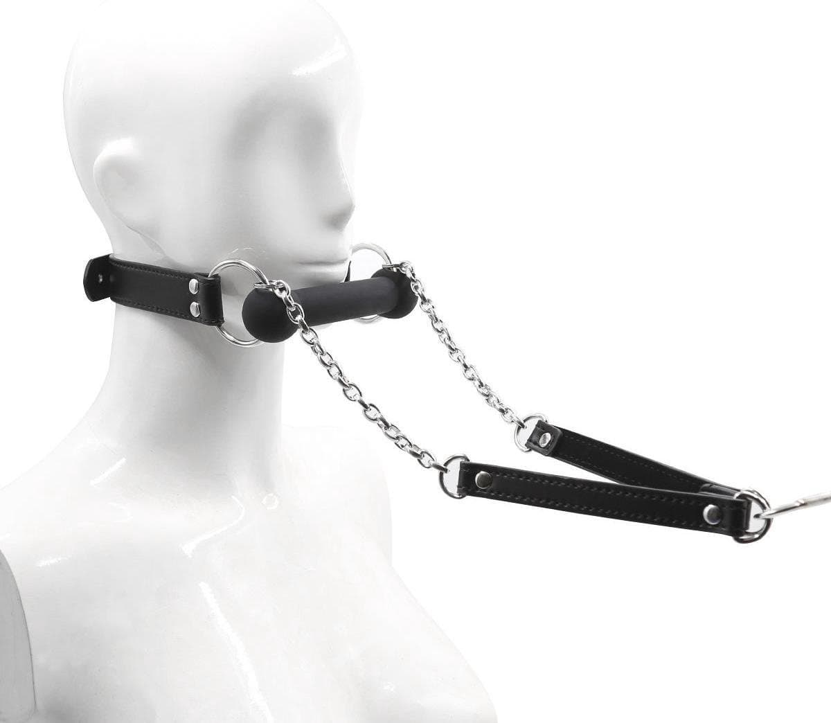 Banoch - Horsing around bit gag - siliconen paardenbit met leidsel - pony play — afbeelding 1