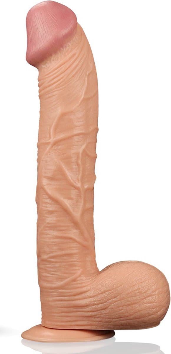 Realistische XXL King Size Dildo 30,5 cm lang en 5.5 cm dik - Levensechte Grote Dildo 30 cm lang - Realistische dildo met balzak en stevige zuignap - Realistische Dildo Met Zuignap en Balzak — afbeelding 1
