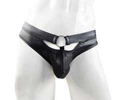 BamBella ® Slip Onderbroek - Maat XL - MAT glans - Zwart BDSM kleding erotische heren kleding
