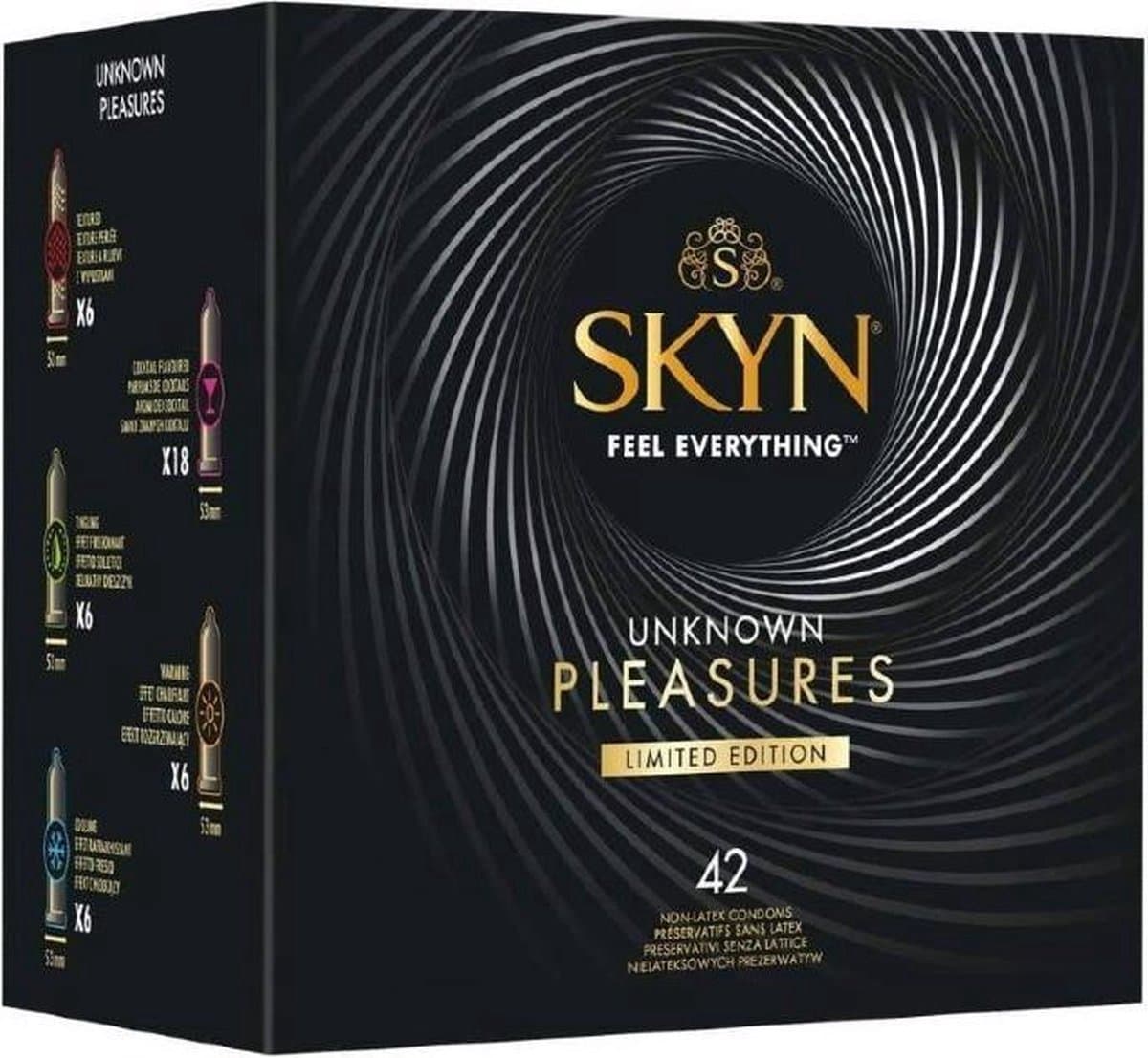 Skyn Feel Everything Unknown Pleasure Limited Edition Non-Latex Condoms — afbeelding 1