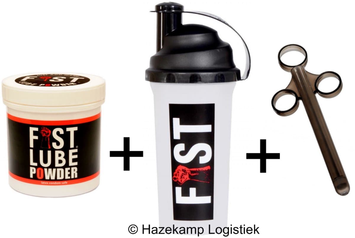 Fist Lube Poeder voor 10 liter glijmiddel met Fist Lube Shaker en de Fist Lube Shooter — afbeelding 1