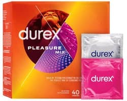 Durex Condooms - Pleasure mix - 40 Stuks (20 st Pleasure Me + 20 st Orgasm Intense) - Discreet Verzonden