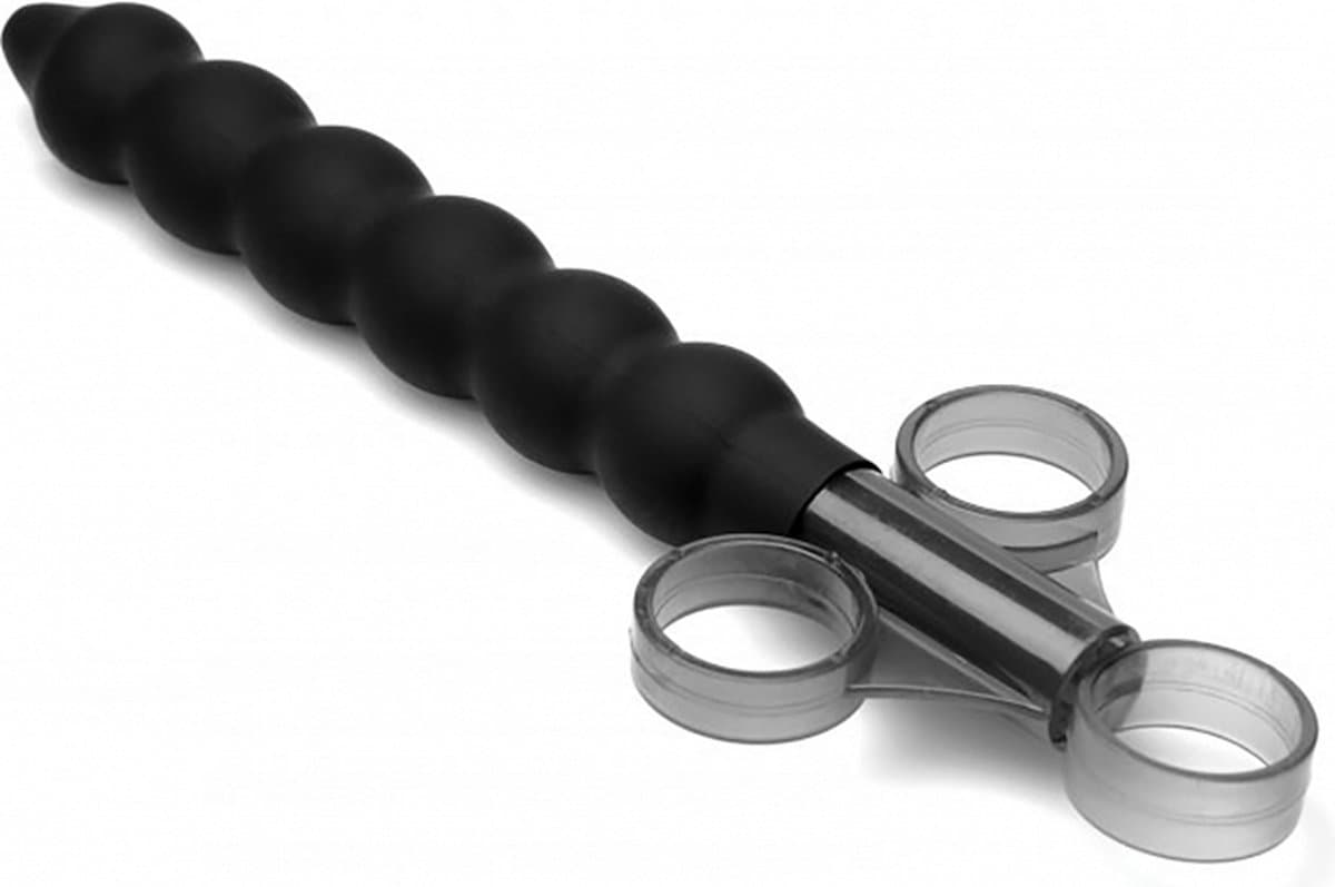 XR Brands Glijmiddel Launcher Met Siliconenkralen black — afbeelding 1